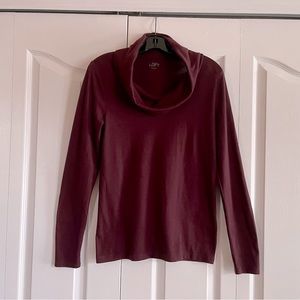 Ann Taylor LOFT long sleeve cowl neck shirt size M